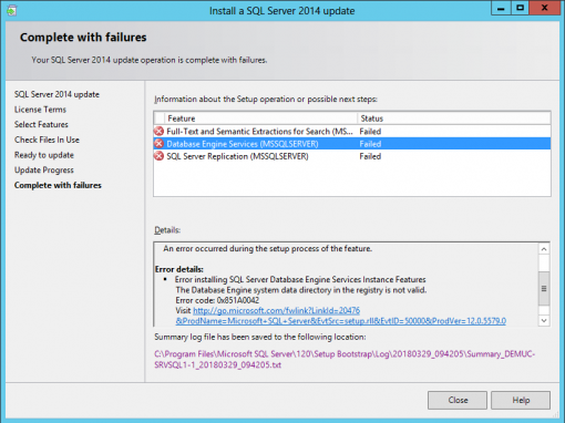 sql-server-update-the-database-engine-system-data-directory-in-the